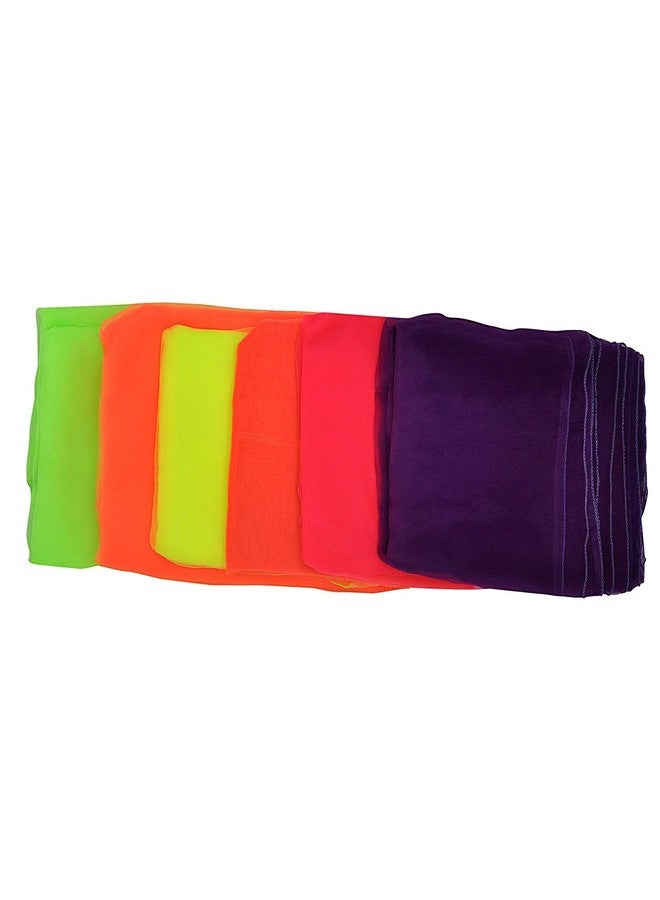 GSI AZO Free Multicolour Lightweight Juggling Scarves for Kids Magicians Kindergarten and Fitness - 26 x 26 inches (Pack of 12) - Image 2
